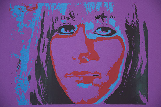 emotive color serigraph series - highly saturated lilac paper