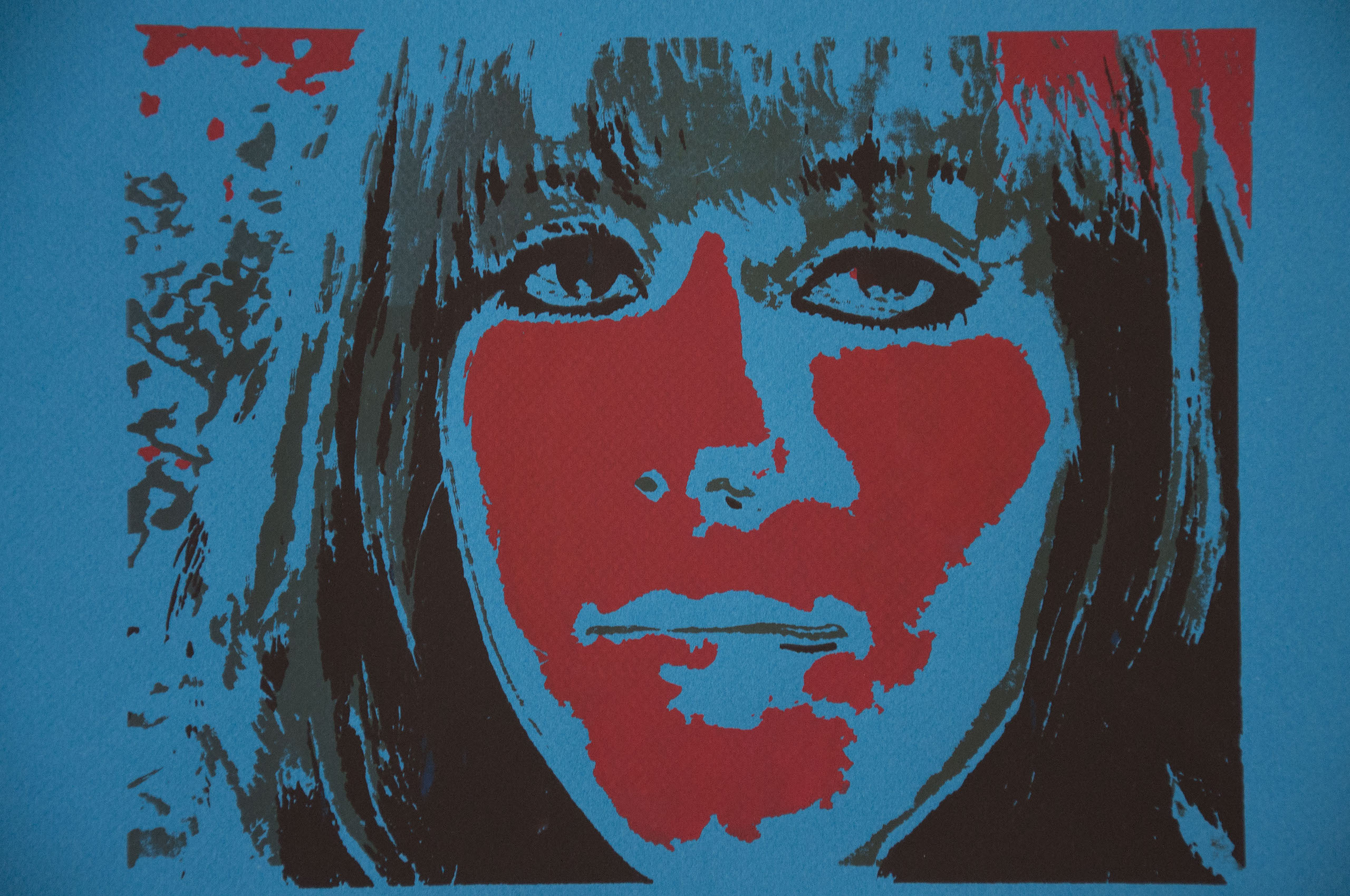 emotive color serigraph series - intensely saturated blue paper