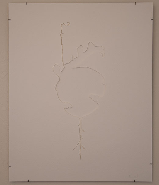 the veil - cut drawing in layered 140 lb cold press paper